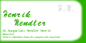 henrik mendler business card